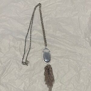 Kendra Scott Silver Tassel Necklace